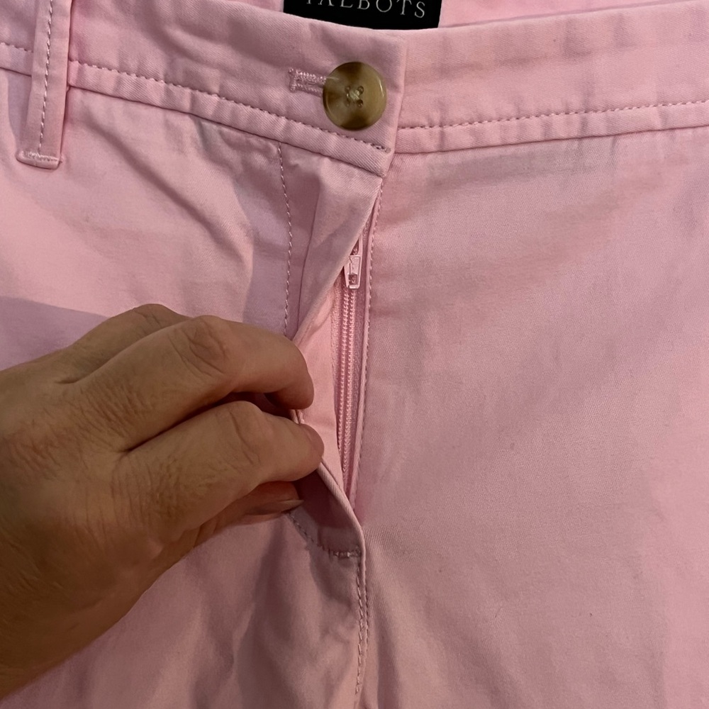 Talbots Relaxed chino straight leg in pink Office Business Casual Career Barbie - Picture 6 of 9